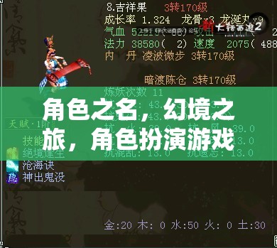 角色之名，幻境之旅，角色扮演游戲中的昵稱藝術(shù)