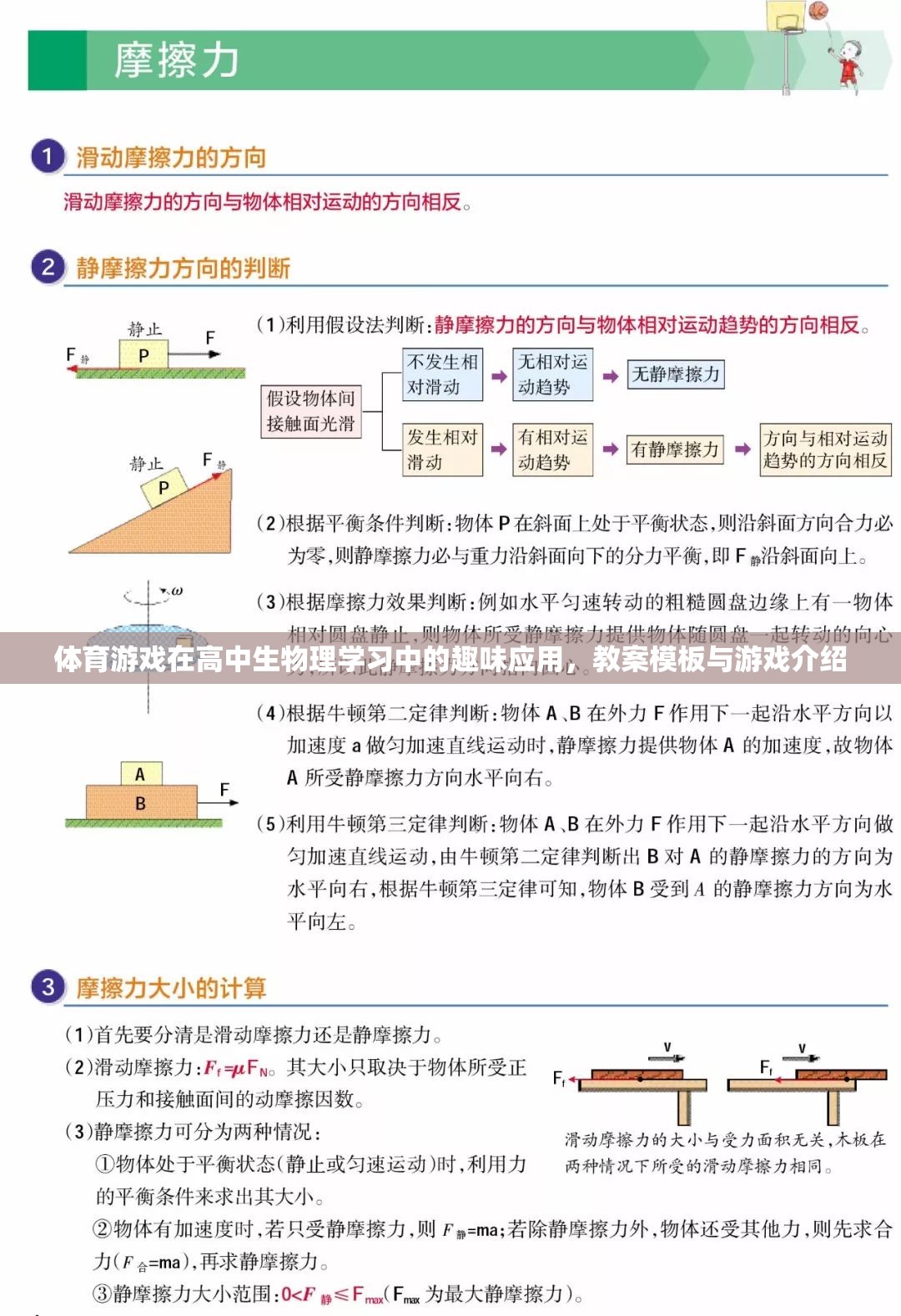 體育游戲在高中生物理學(xué)習(xí)中的趣味應(yīng)用，教案模板與游戲介紹