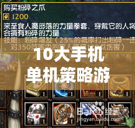 智謀與策略的巔峰對(duì)決，10大手機(jī)單機(jī)策略游戲  第3張
