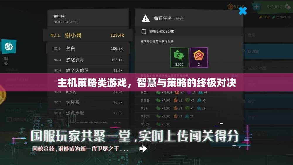 智慧與策略的終極對決，主機策略類游戲的魅力