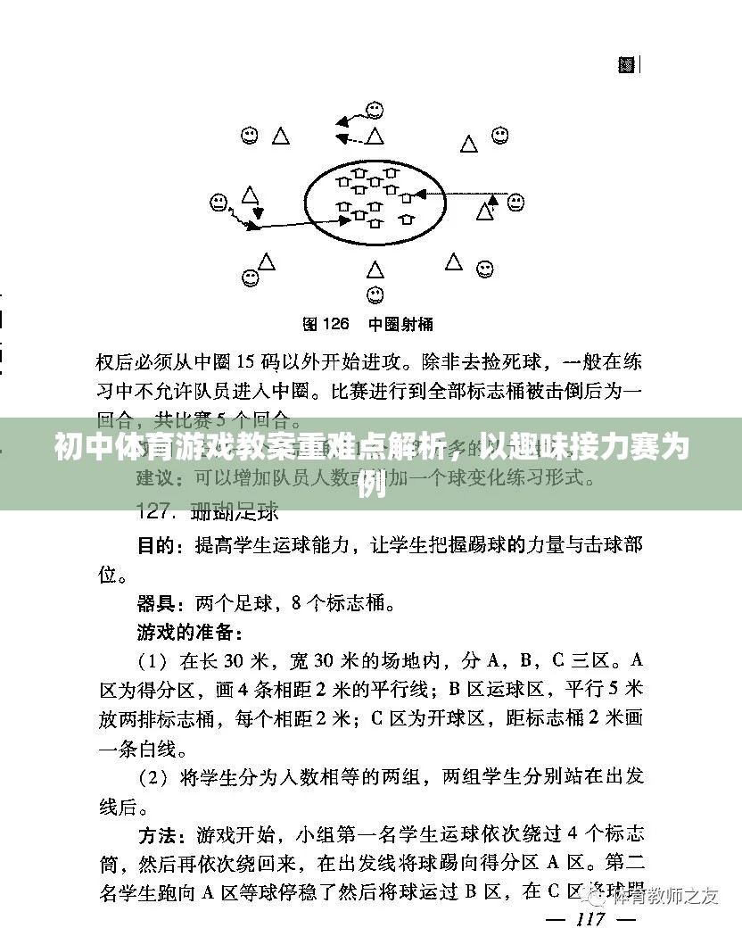 初中體育游戲教案，趣味接力賽的難點(diǎn)與重點(diǎn)解析
