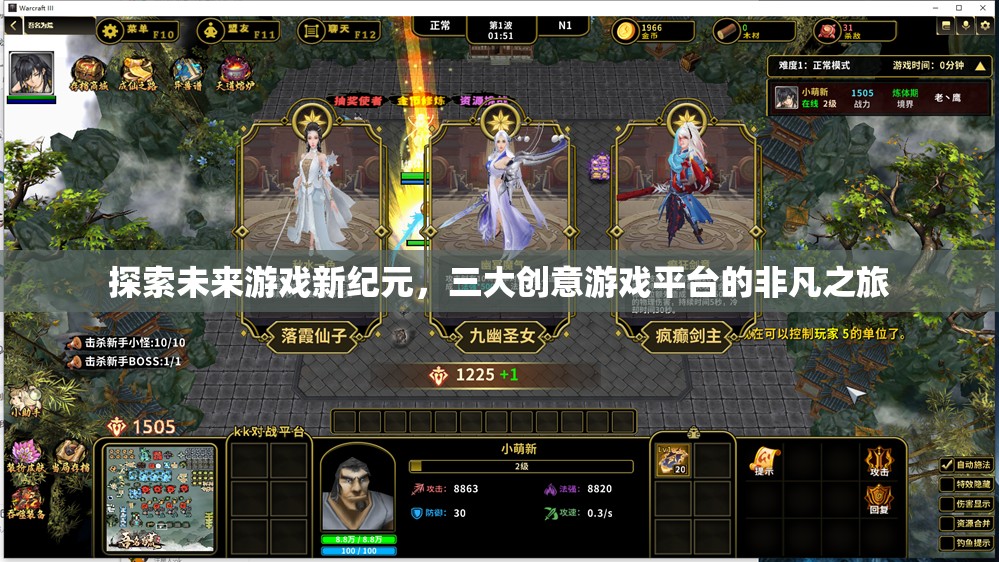 探索未來游戲新紀(jì)元，三大創(chuàng)意游戲平臺的非凡之旅