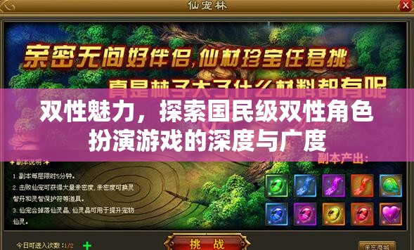 雙性魅力，探索國民級雙性角色扮演游戲的深度與廣度