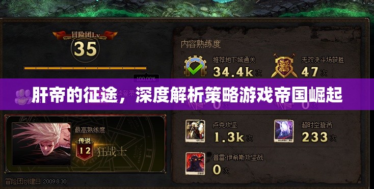 肝帝的征途，深度解析策略游戲帝國崛起