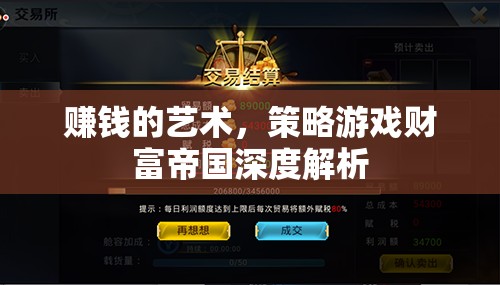 策略游戲財富帝國深度解析，掌握賺錢的藝術