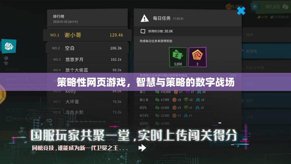 智慧與策略的數(shù)字戰(zhàn)場，探索策略性網(wǎng)頁游戲的魅力