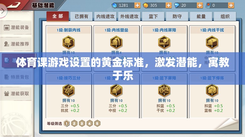體育課游戲設(shè)置的黃金標準，激發(fā)潛能，寓教于樂