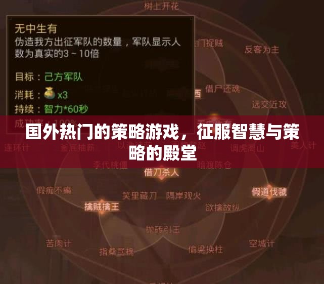 征服智慧與策略的殿堂，探索國外熱門策略游戲