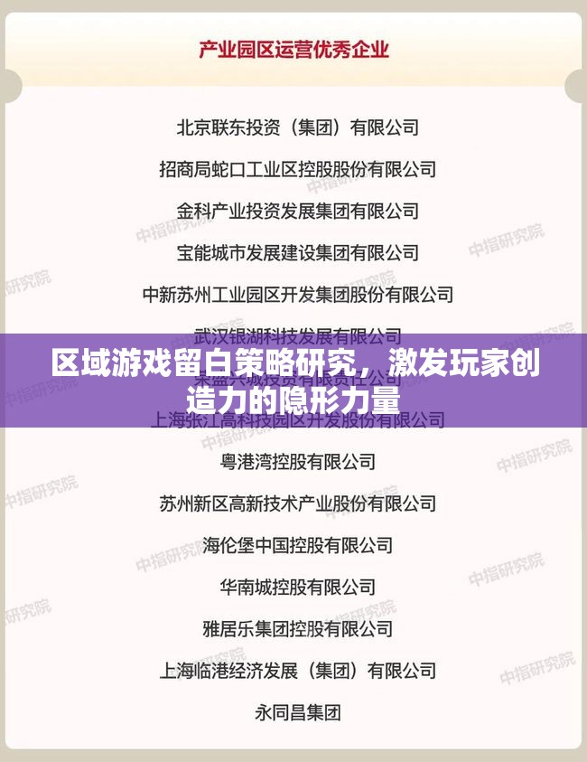 區(qū)域游戲留白策略，激發(fā)玩家創(chuàng)造力的隱形力量
