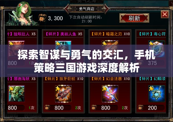 智勇交匯，手機策略三國游戲的深度解析  第2張