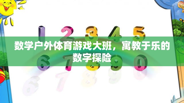 大班數(shù)學戶外體育游戲，寓教于樂的數(shù)字探險