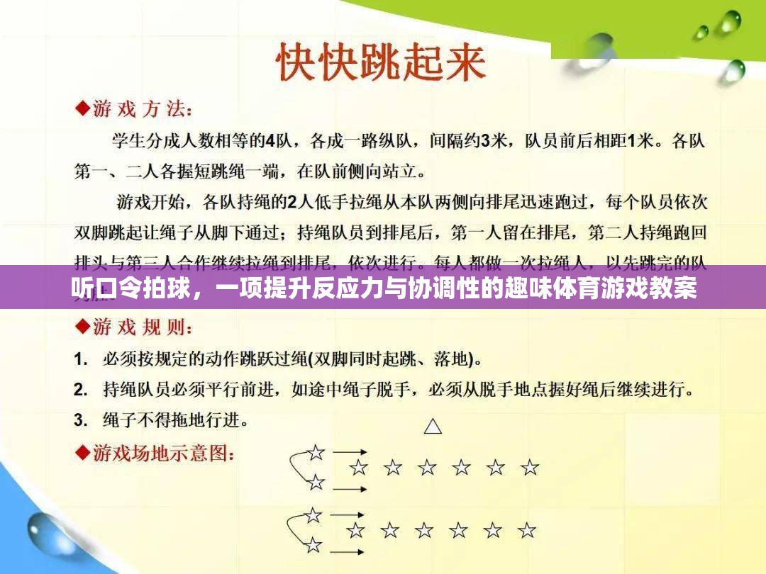 提升反應力與協(xié)調性的趣味體育游戲，聽口令拍球教案