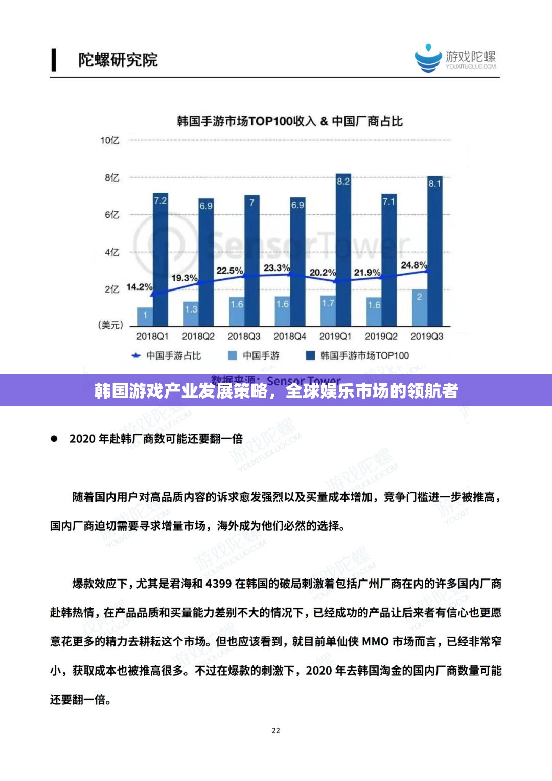 韓國游戲產(chǎn)業(yè)，全球娛樂市場的領(lǐng)航者
