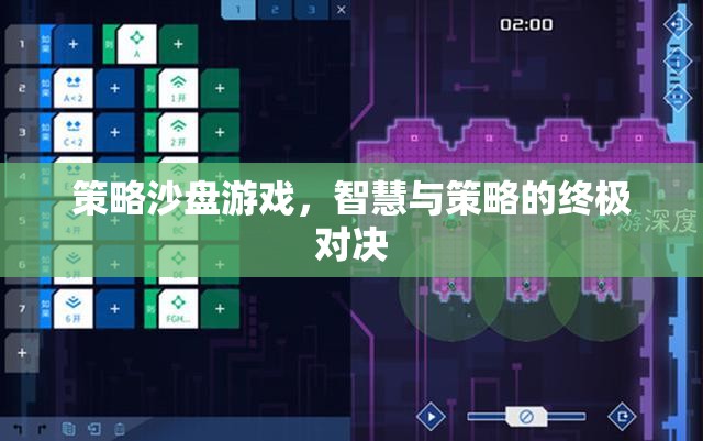 智慧與策略的終極對決，策略沙盤游戲的魅力