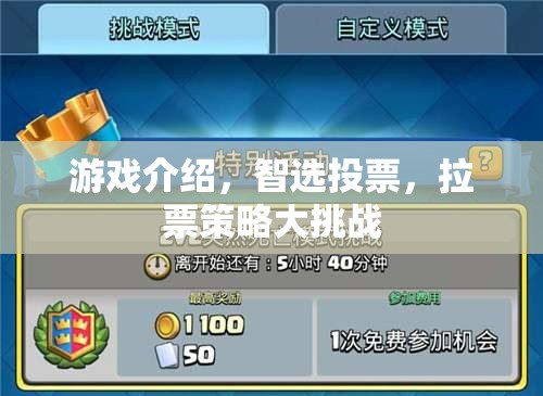 智選投票，游戲中的拉票策略大挑戰(zhàn)