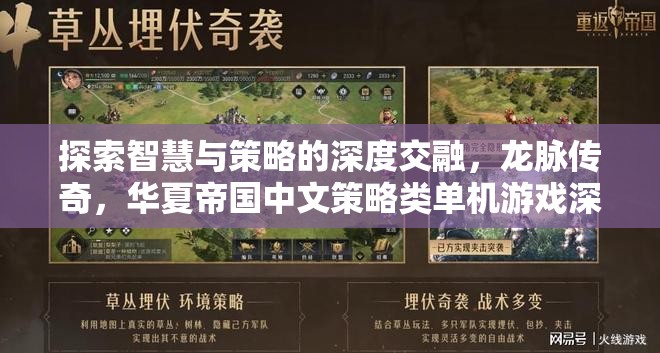 探索智慧與策略的深度交融，龍脈傳奇，華夏帝國中文策略類單機(jī)游戲深度解析