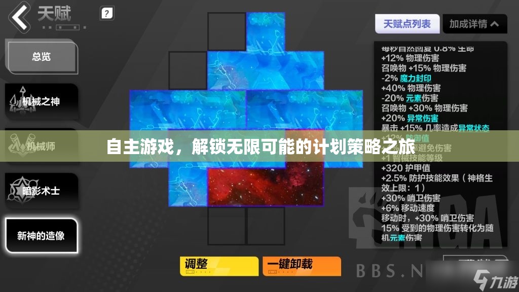 自主游戲，解鎖無限可能的計(jì)劃策略之旅