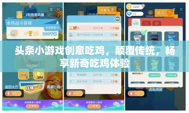 創(chuàng)意吃雞新體驗(yàn)，顛覆傳統(tǒng)，暢享頭條小游戲的獨(dú)特魅力