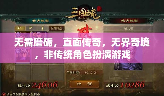 無需磨礪，直面?zhèn)髌?，無界奇境，非傳統(tǒng)角色扮演游戲