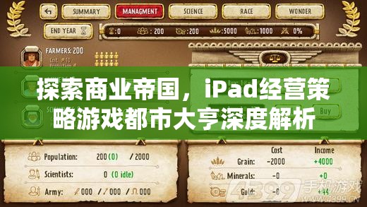 iPad經(jīng)營策略游戲都市大亨，探索商業(yè)帝國的深度解析