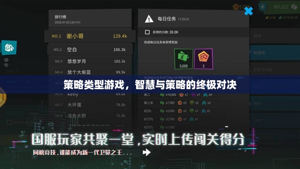 智慧與策略的終極對決，策略類型游戲的魅力