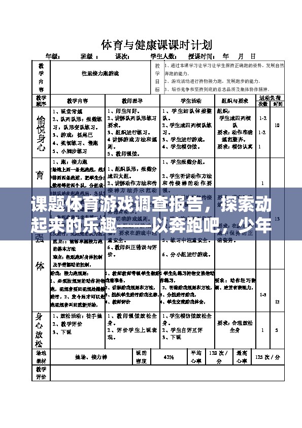 奔跑吧，少年！，探索體育游戲中的動感樂趣