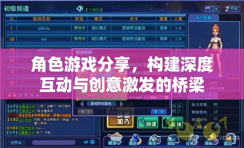 角色游戲分享，構(gòu)建深度互動與創(chuàng)意激發(fā)的橋梁