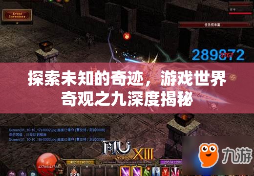揭秘游戲世界奇觀之九，探索未知的奇跡