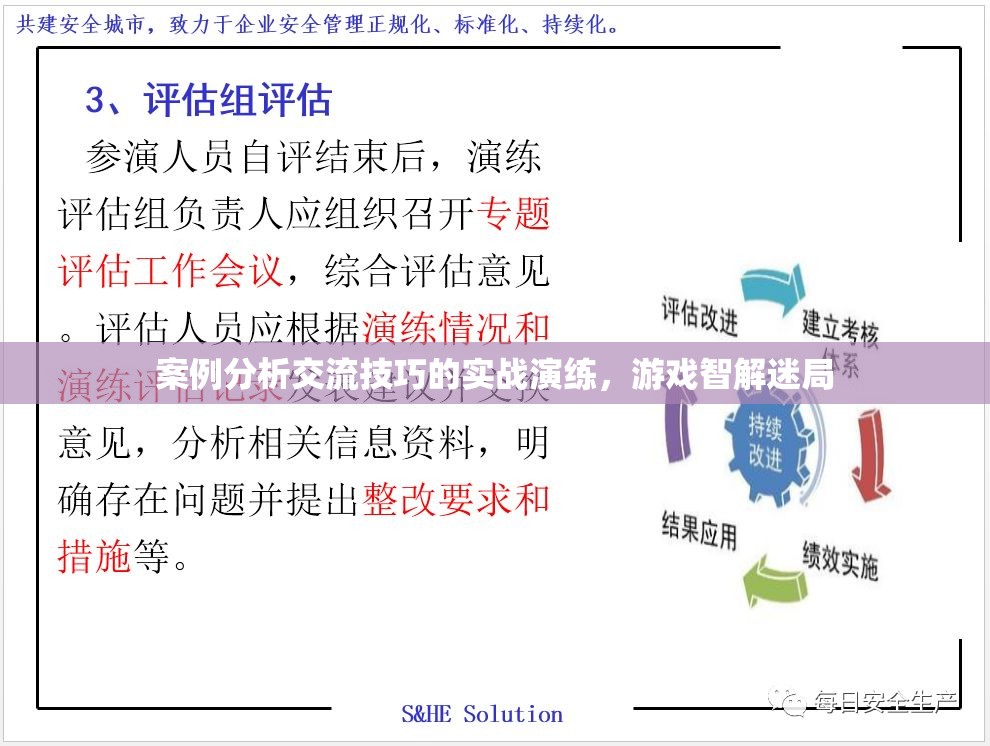 案例分析交流技巧的實(shí)戰(zhàn)演練，游戲智解迷局