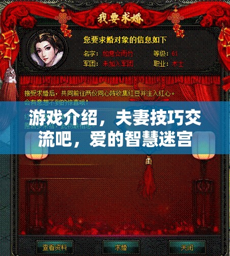 游戲介紹，夫妻技巧交流吧，愛的智慧迷宮