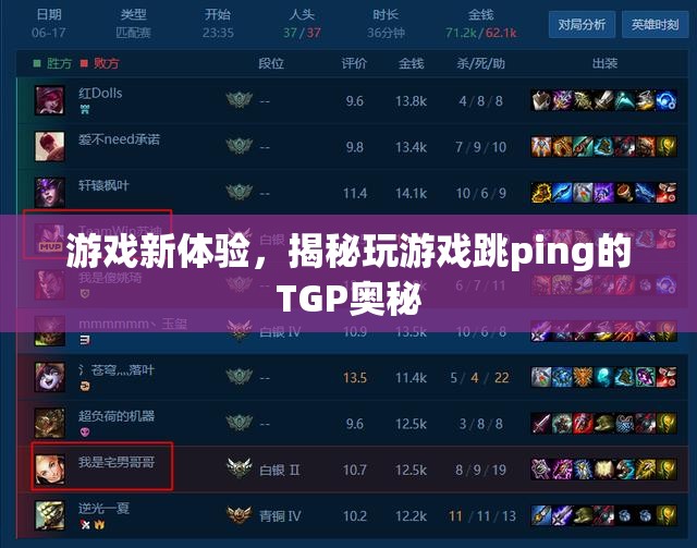 揭秘TGP，解鎖游戲新體驗(yàn)，告別跳ping困擾