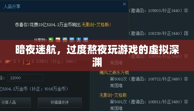 暗夜迷航，過(guò)度熬夜游戲的虛擬深淵