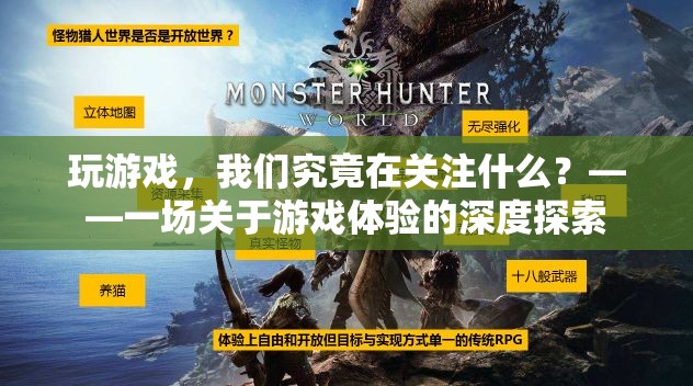 游戲體驗(yàn)的深度探索，我們究竟在關(guān)注什么？