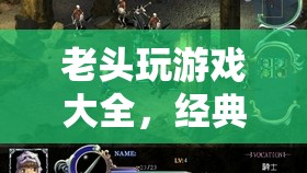 經(jīng)典與懷舊，老頭玩游戲大全的完美碰撞