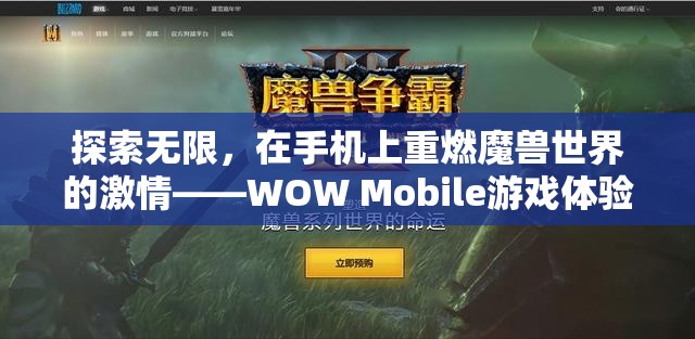 重燃魔獸激情，WOW Mobile游戲體驗的全面解析