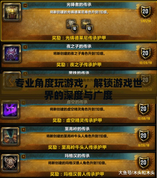 專業(yè)視角下的游戲探索，解鎖游戲世界的深度與廣度