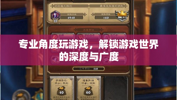 專業(yè)視角下的游戲探索，解鎖游戲世界的深度與廣度