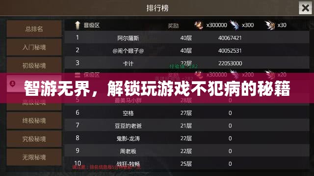 智游無界，解鎖游戲高手的防病秘籍