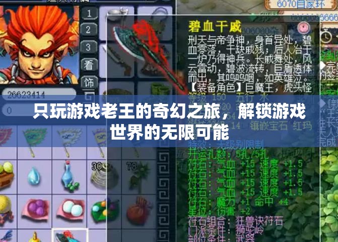 只玩游戲老王的奇幻之旅，解鎖游戲世界的無限可能