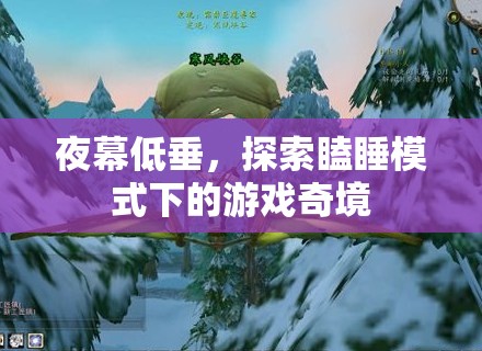 夜幕奇境，探索瞌睡模式下的游戲世界