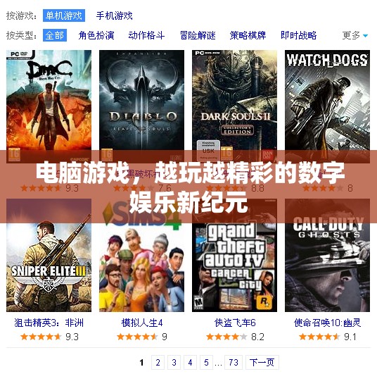 數(shù)字娛樂新紀(jì)元，電腦游戲越玩越精彩