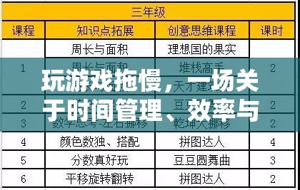 游戲時間管理，在效率與樂趣間尋找平衡的藝術(shù)