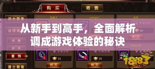 從新手到高手，全面解析提升游戲體驗(yàn)的秘訣