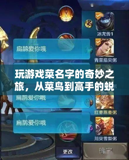 菜鳥逆襲，游戲名字的奇妙成長之旅
