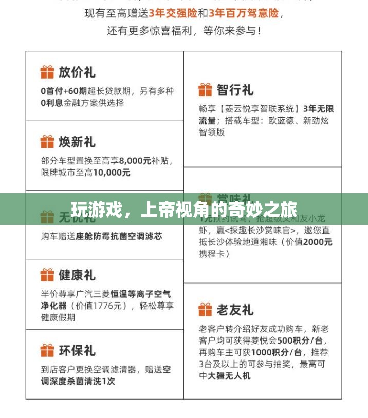 上帝視角，探索游戲的奇妙之旅