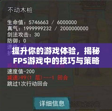 揭秘FPS游戲中的技巧與策略，提升你的游戲體驗