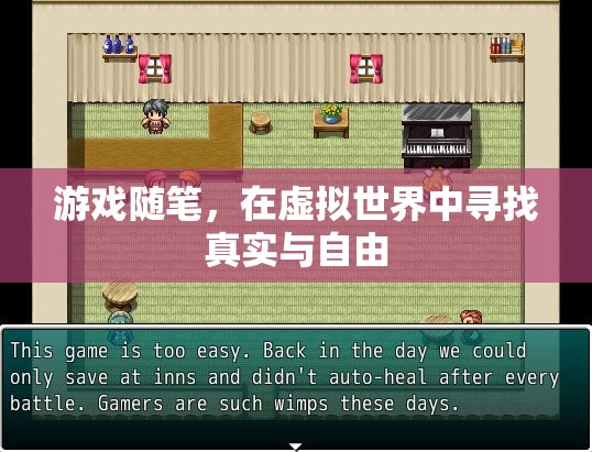 在虛擬世界中尋找真實與自由，我的游戲隨筆