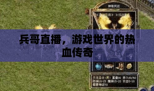 兵哥直播，游戲世界的熱血傳奇之旅