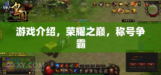 榮耀之巔，爭霸稱號的巔峰游戲體驗