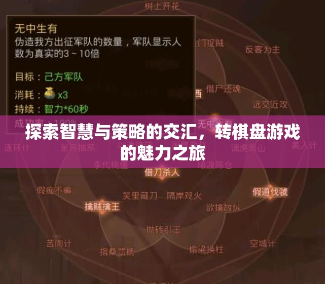 轉(zhuǎn)棋盤游戲，智慧與策略的交匯之旅